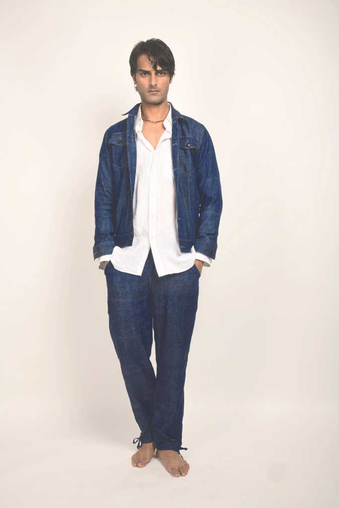 Handwoven Classic Cotton Jacket | Selvedge Indigo Denim