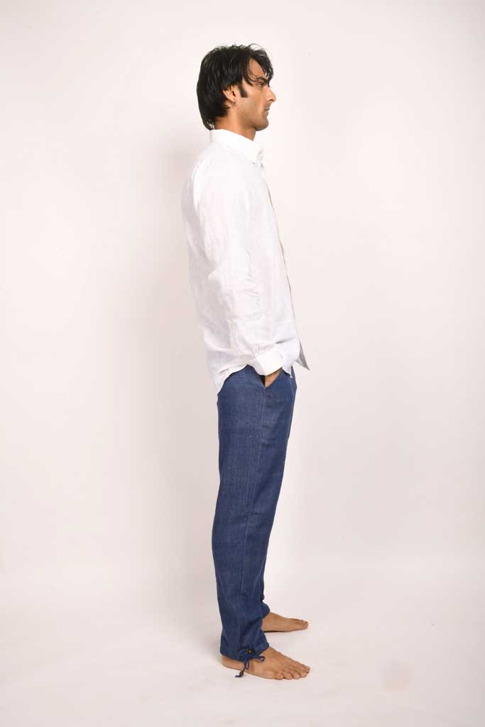 Handwoven Shirt | Men&#39;s Workwear | White Linen | Heritage