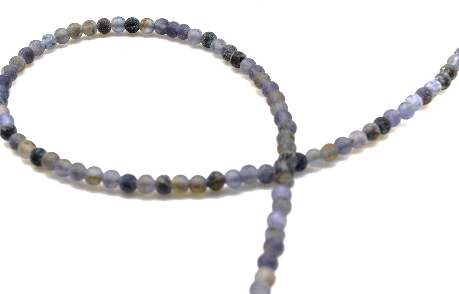 Iolite Love Bead Necklace | Hand-Ground | Multi-Color Blues
