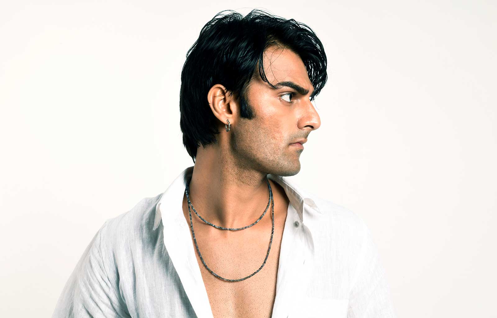 Iolite Love Bead Necklace | Hand-Ground | Multi-Color Blues