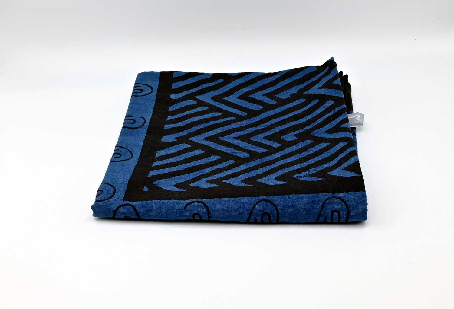 Art Deco Bandana | Hand Block Printed Indigo Natural Dye
