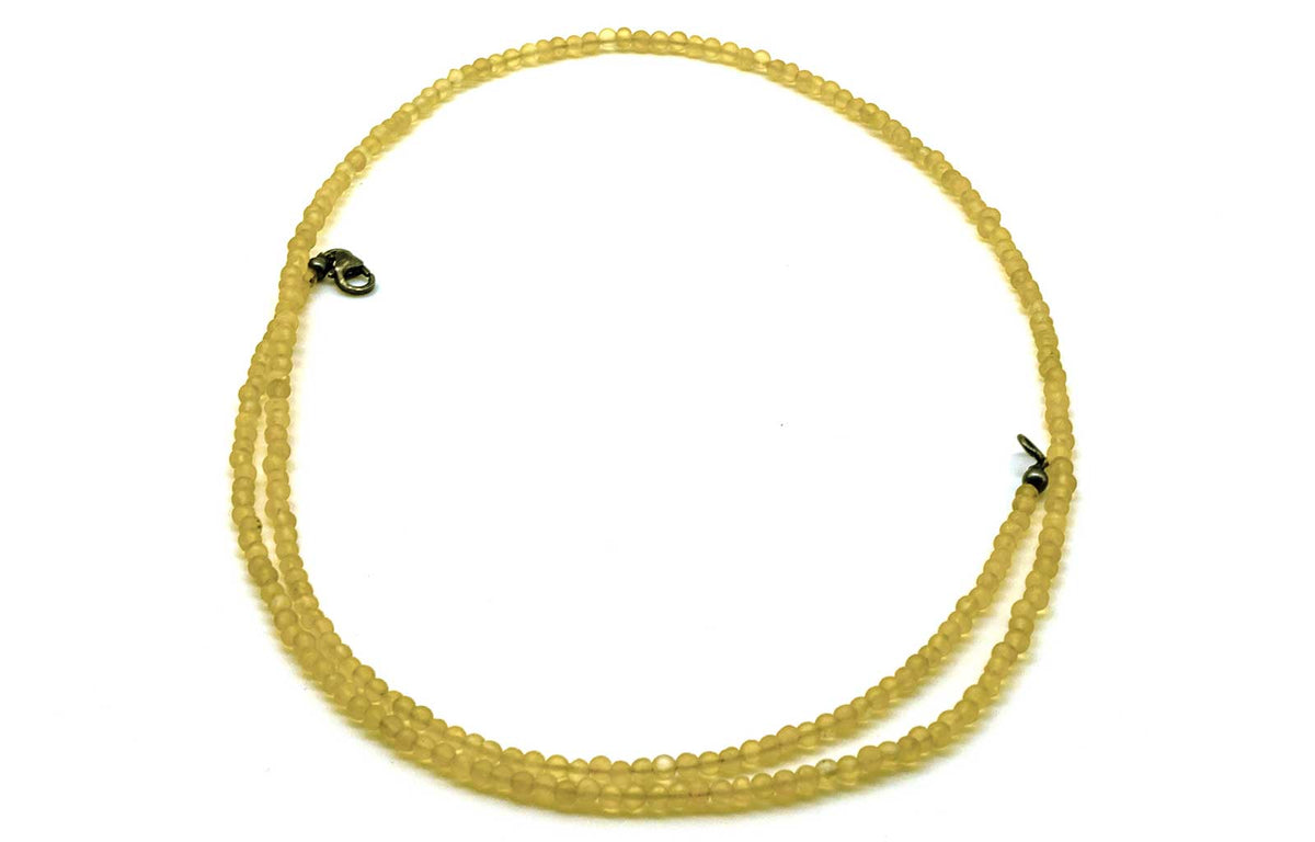 Raw Citrine Love Beads | Hand-Ground | Soft Suede Color