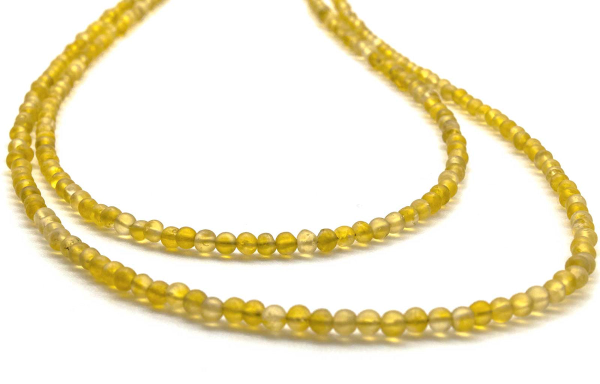 Raw Citrine Love Beads | Hand-Ground | Soft Suede Color