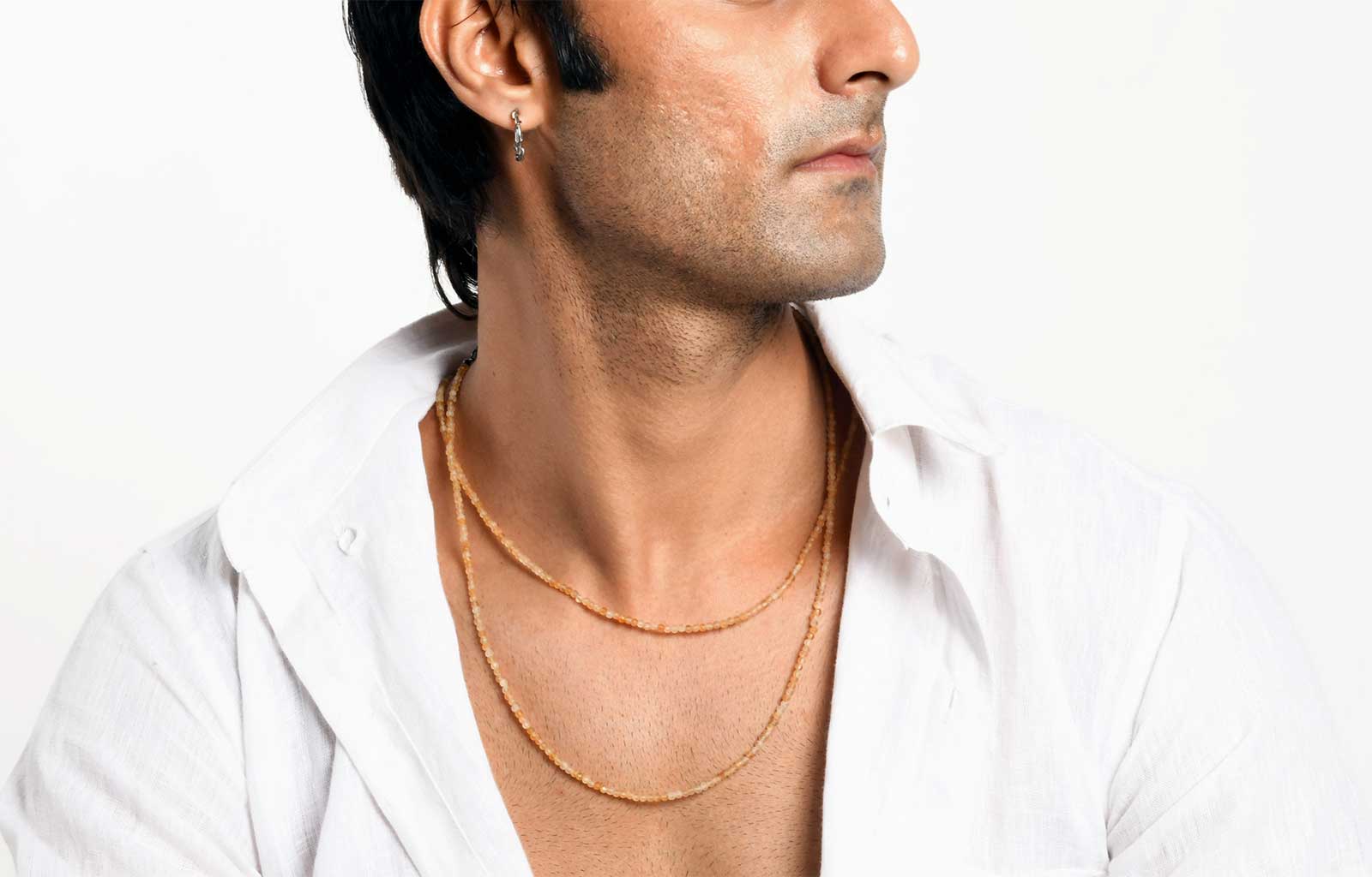 Raw Citrine Love Beads | Hand-Ground | Soft Suede Color