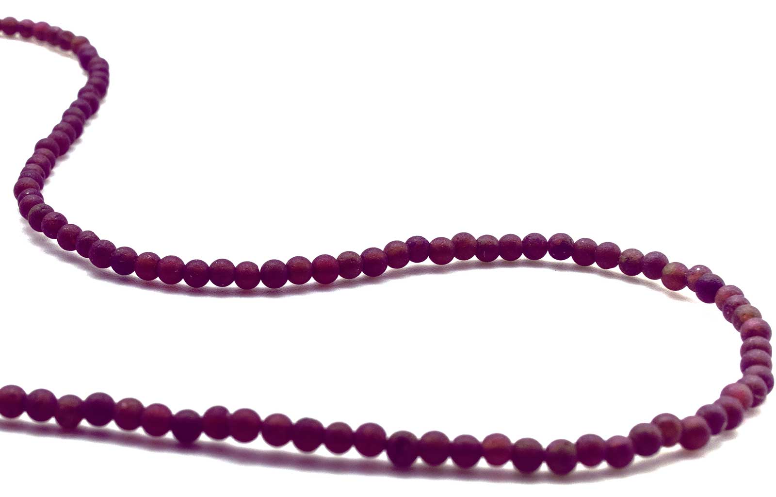 Raw Garnet Necklace | Hand-Ground Love Beads | Deep Red
