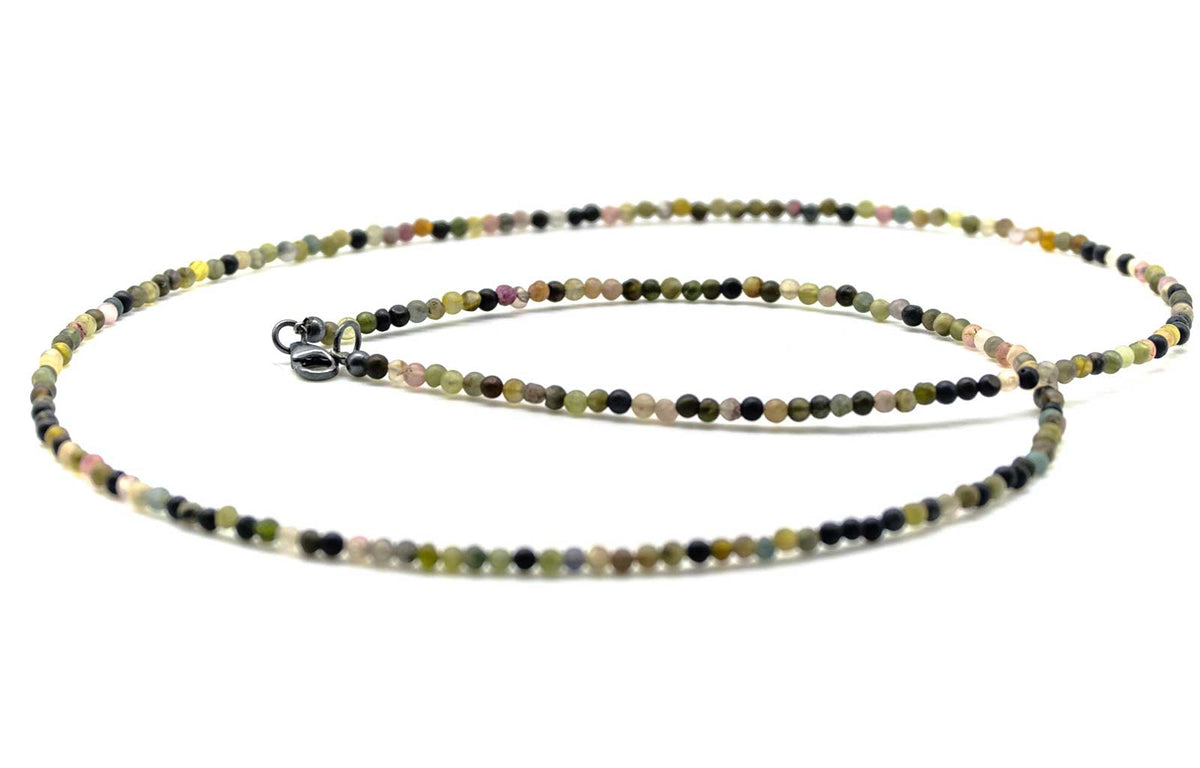 Tourmaline Bead Necklace | Earthy, Hand-Ground Love Beads
