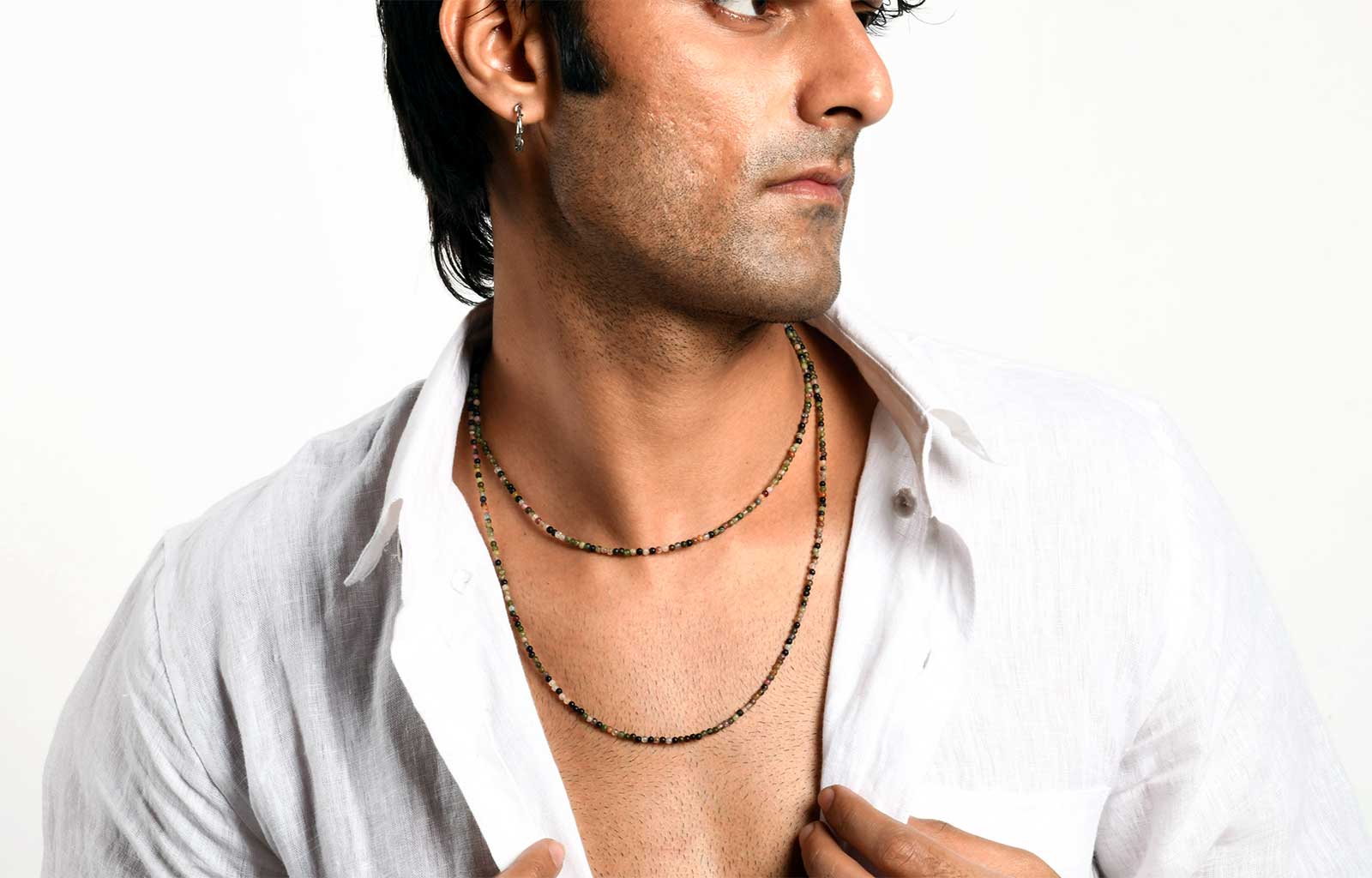 Tourmaline Bead Necklace | Earthy, Hand-Ground Love Beads