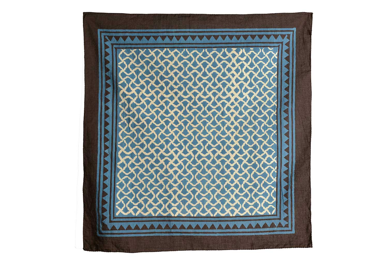 Natural Dye Bandana | Shimmering Blue Design | Block Printed